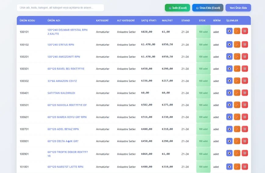 Mapro CRM - Alaylı Bir Yazılımcı Showroom Yönetim Sistemi
